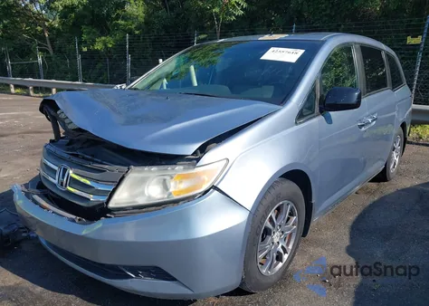 2012 Honda Odyssey Ex-L из США, поврежденный, VIN 5FNRL5H63CB066410